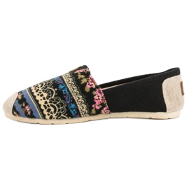 Lady Fashion Zapatillas Slip On Boho negro multicolor 6
