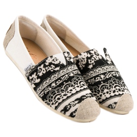 Lady Fashion Zapatillas Slip On Boho negro marrón 1