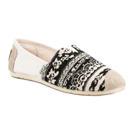 Lady Fashion Zapatillas Slip On Boho negro marrón 3