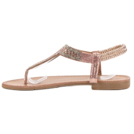 SHELOVET Sandalias japonesas sin cordones amarillo 3