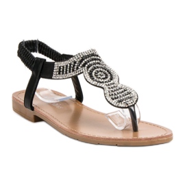 SHELOVET Sandalias japonesas sin cordones negro 1