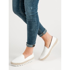 Filippo Zapatos de cuero sin cordones blanco 3
