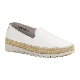 Filippo Zapatos de cuero sin cordones blanco 4