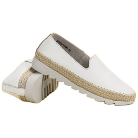 Filippo Zapatos de cuero sin cordones blanco 6