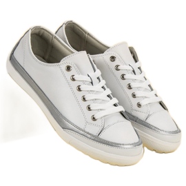 Filippo Zapatillas de cuero blancas blanco 4