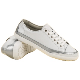 Filippo Zapatillas de cuero blancas blanco 3