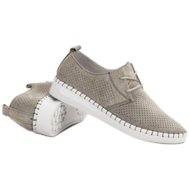 Zapatos de piel calada gris 3