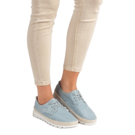 Filippo Zapatos de cuero azul 2