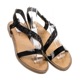 Sweet Shoes Sandalias lacadas sin cordones negro 3
