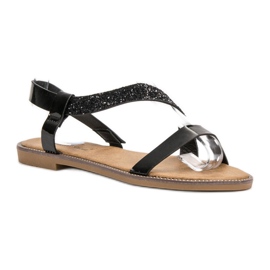 Sweet Shoes Sandalias lacadas sin cordones negro 4