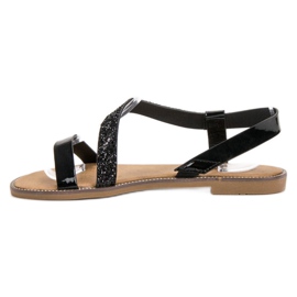Sweet Shoes Sandalias lacadas sin cordones negro 5