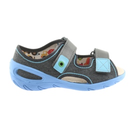 Calzado infantil befado pu 065P125 azul gris 1