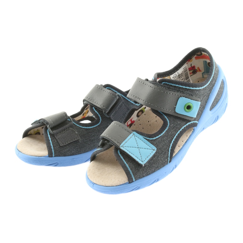 Calzado infantil befado pu 065X125 azul gris 4