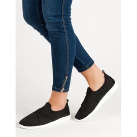 Ideal Shoes Calzado deportivo sin cordones negro 2