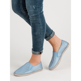 Ideal Shoes Slipons cómodos azul 4