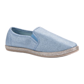 Ideal Shoes Slipons cómodos azul 7