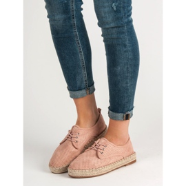 Small Swan Zapatos brogue de ante calado rosado 1 Small Swan Zapatos brogue de ante calado rosado 1