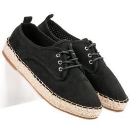 Small Swan Zapatos brogue de ante calado negro 5
