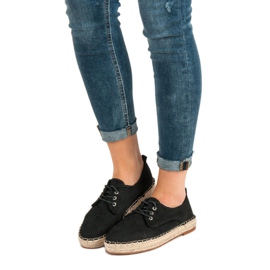 Small Swan Zapatos brogue de ante calado negro 6