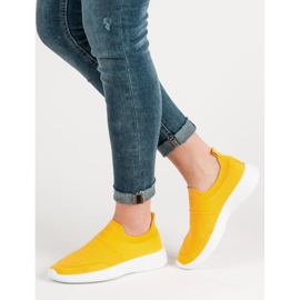 Weide Calzado textil de moda amarillo 4