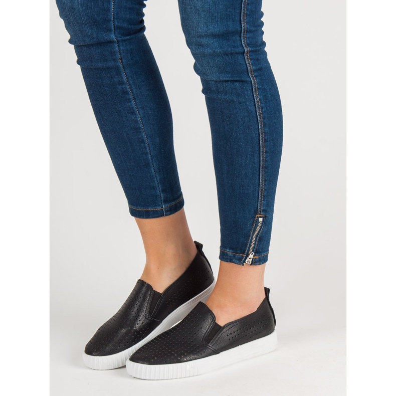 SHELOVET Slipons calados negro 1