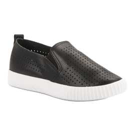 SHELOVET Slipons calados negro 4