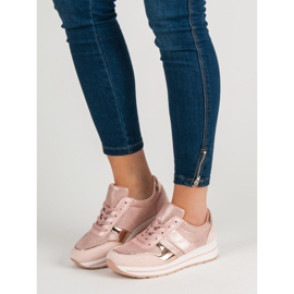 SHELOVET Calzado deportivo con cordones rosado 1