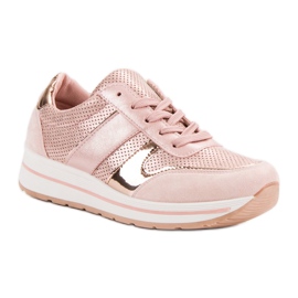 SHELOVET Calzado deportivo con cordones rosado 4