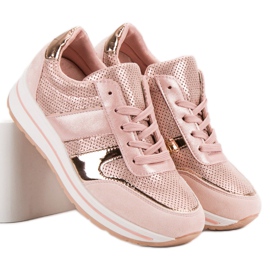 SHELOVET Calzado deportivo con cordones rosado 3