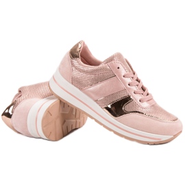 SHELOVET Calzado deportivo con cordones rosado 6