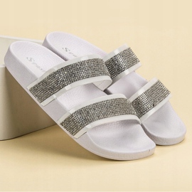 Seastar Pantuflas Blancas Con Cristales blanco multicolor 1