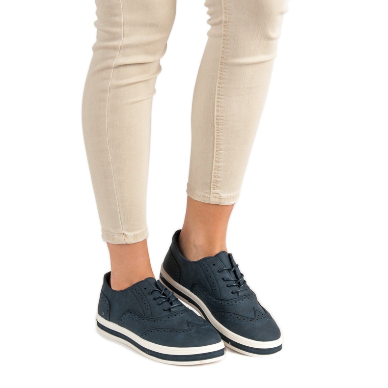 SHELOVET Zapatos azul marino 2