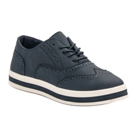 SHELOVET Zapatos azul marino 4