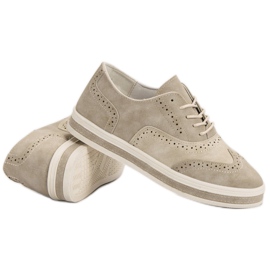 SHELOVET Zapatos brogue beige 4