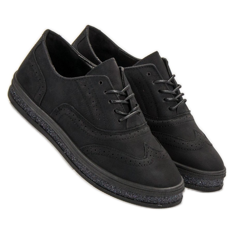 SHELOVET Zapatos brogue negros 1
