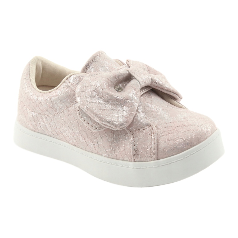 Zapatillas American Club ES23 lazo rosa gris rosado 1