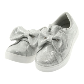 Zapatillas American Club con lazo plateado ES23 gris 2