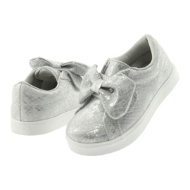 Zapatillas American Club con lazo plateado ES23 gris 3