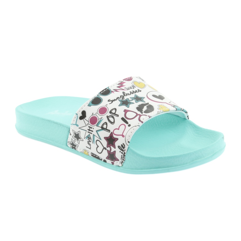 Pantuflas de anteojos de sol con perfil verde de American Club blanco negro rosa 1