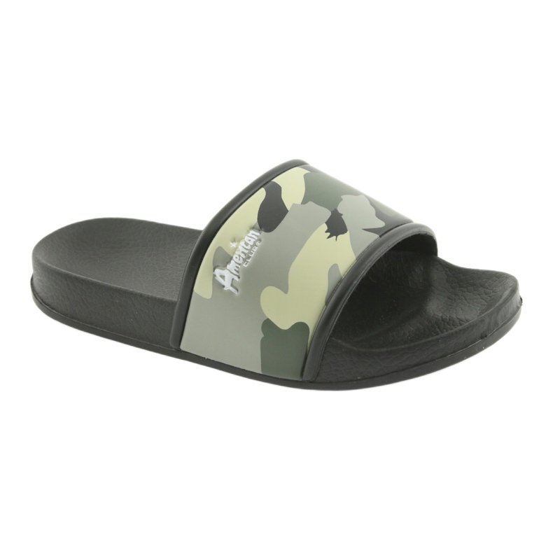 Pantuflas de camuflaje con perfil Green American Club negro verde 1