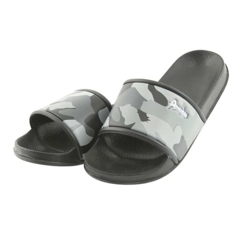 Pantuflas de camuflaje con perfil gris de American Club negro 4
