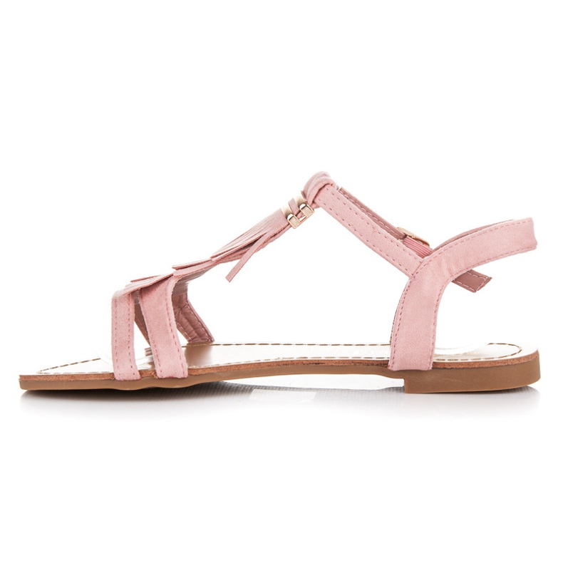 Queen Vivi Sandalias con Flecos rosa 1