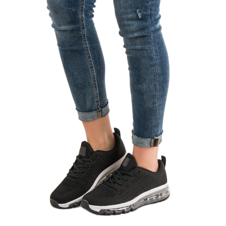 SHELOVET Zapatos deportivos con estilo negro 2 SHELOVET Zapatos deportivos con estilo negro 2