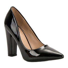 SHELOVET Bombas lacadas negro 3