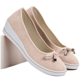 SHELOVET Bombas de cuña marrón 2