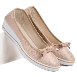 SHELOVET Bailarina de cuña marrón 6