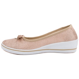 SHELOVET Bailarina de cuña marrón 4