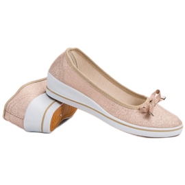 SHELOVET Bailarina de cuña marrón 5