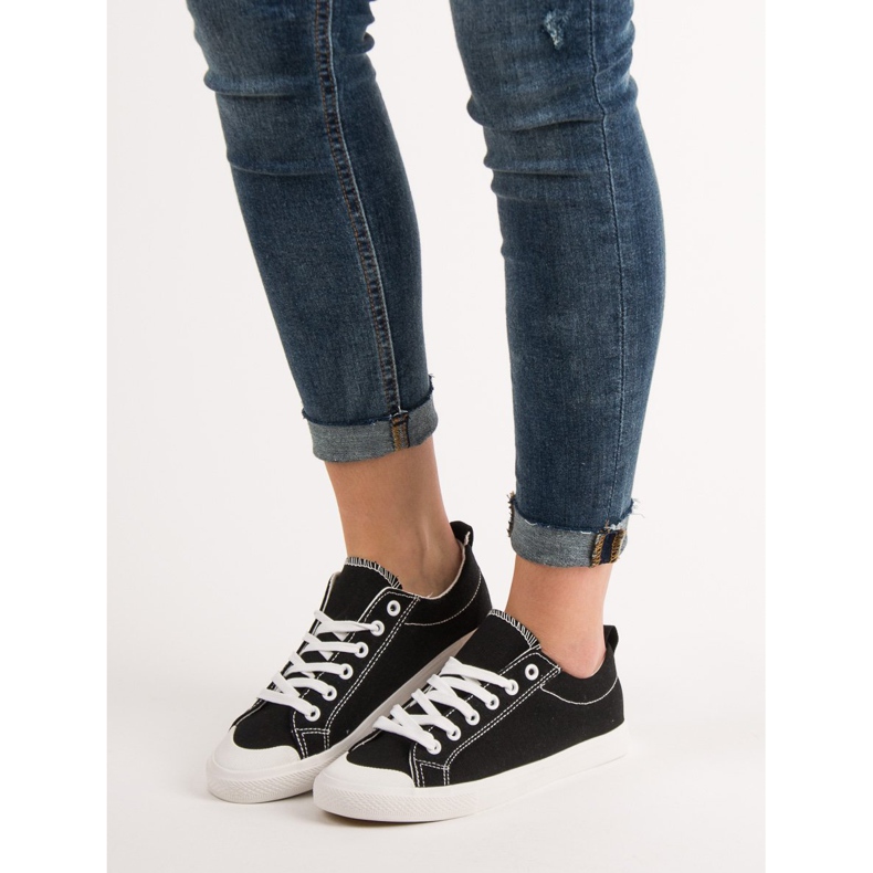 SHELOVET Zapatillas bajas negras negro 2