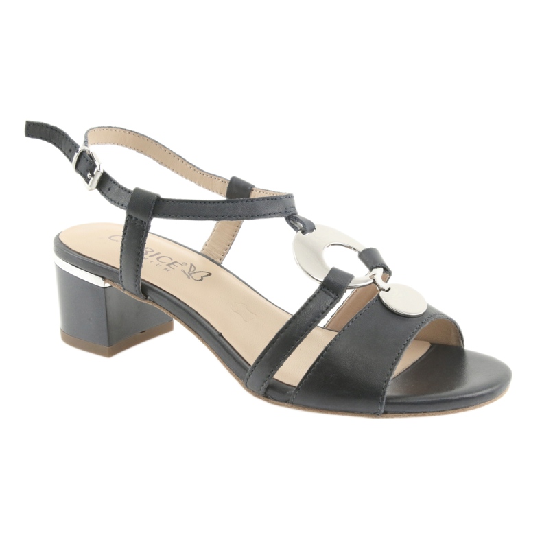 Sandalias con la decoración Caprice 28211 azul marino gris 1